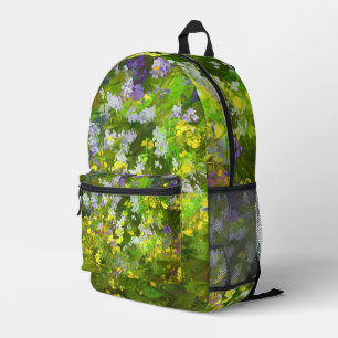 Sac À Dos Imprimé Peinture fleur sauvage Impasto - Art Fleur Origina