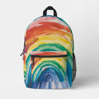 Sac À Dos Imprimé Peinture Rainbow