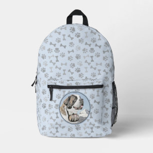 Sac À Dos Imprimé Peinture Saint Bernard - Cute Original Chien Art