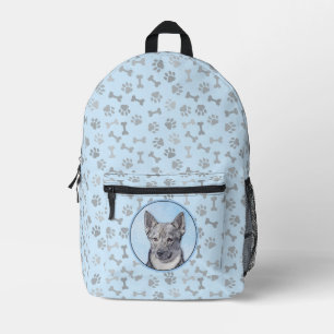 Sac À Dos Imprimé Peinture Suédoise Vallhund - Cute Original Chien A