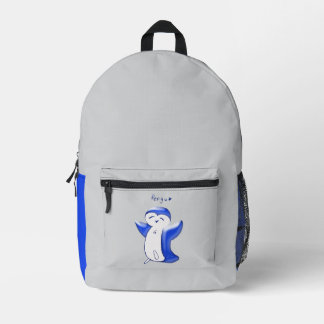 Sac À Dos Imprimé Pengu Happy Penguin Kids Blue Grey