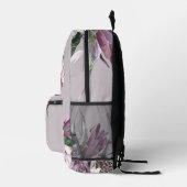 Sac À Dos Imprimé Perroquet rose exotique Flore tropicale avec Monog (Droite)