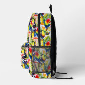 Sac À Dos Imprimé Perroquets Et Feuilles De Palmiers (Droite)