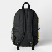 Sac À Dos Imprimé Perroquets Et Feuilles De Palmiers (Verso)