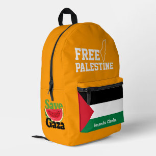 Sac À Dos Imprimé Personalisé Free Palestine   Drapeau de Palestine