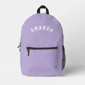 Sac À Dos Imprimé Personalised Lilac Kids Back to School (Recto)