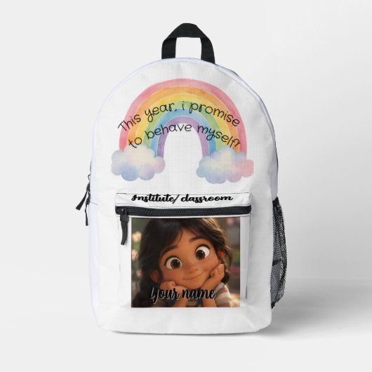 Sac À Dos Imprimé Personalizable back-to-school (Recto)