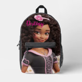 Sac À Dos Imprimé Personalized Black doll (Recto)