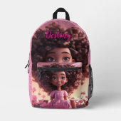 Sac À Dos Imprimé Personalized Black doll plaid  (Recto)