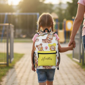 Sac À Dos Imprimé Personalized Cute Teddy Bear Bees & Honey Pattern