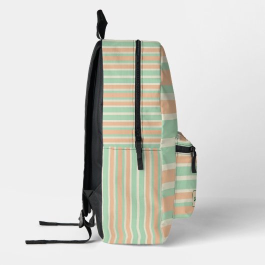 Sac À Dos Imprimé Personalized Horizontal Stripe Backpack (Gauche)