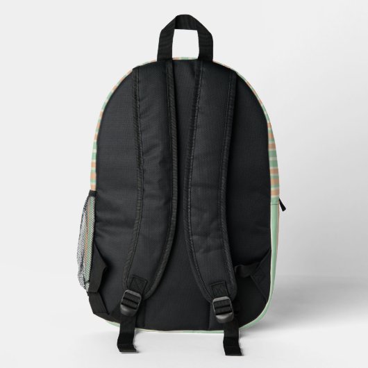 Sac À Dos Imprimé Personalized Horizontal Stripe Backpack (Verso)