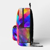 Sac À Dos Imprimé Personalized Neon Backpack | Abstract Rainbow Kids (Droite)