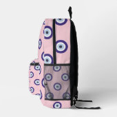 Sac À Dos Imprimé Personalized Pink Evil Eye Pattern Gifts With Name (Droite)