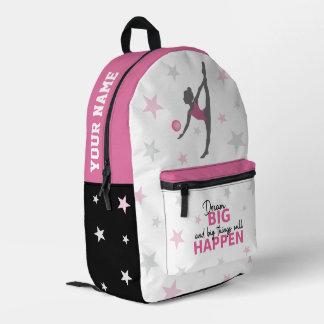 Sac À Dos Imprimé Personalized Rhythmic Gymnast Dream Big School Bag