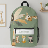 Sac À Dos Imprimé Personalized Safari Animals Backpack