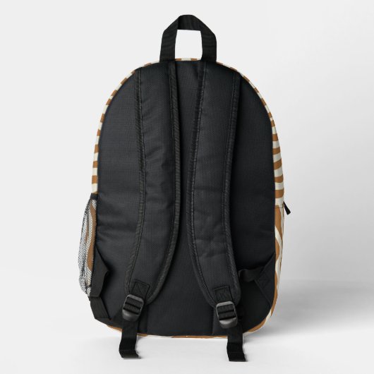 Sac À Dos Imprimé Personalized Wavy Stripe Backpack (Verso)