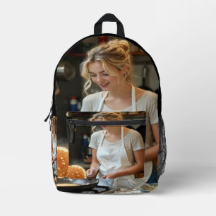 Sac À Dos Imprimé Personnalisation de photo de cuisson de crêpes