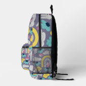 Sac À Dos Imprimé Personnalisé Cute Unicorn Rainbow Motif violet (Droite)