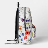 Sac À Dos Imprimé Personnalisé Elegant Boho Floral Fleur sauvage (Gauche)