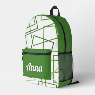 Sac À Dos Imprimé Personnalisé Joli Coloré Moderne Vert Fille