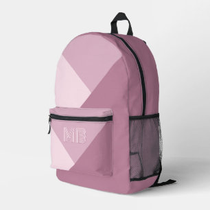 Sac À Dos Imprimé Personnalisé Mauve Taupe Dusté Rose rose pâle
