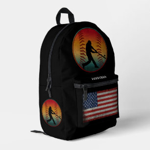 SAC À DOS IMPRIMÉ PERSONNALISÉ SUR MESURE BASEBALL SPORTS VINTAGE