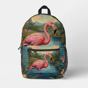 Sac À Dos Imprimé Personnaliser le flamant rose