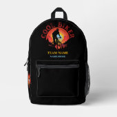 Sac À Dos Imprimé Personnaliser Personnaliser Nom Cool Biker Team (Recto)