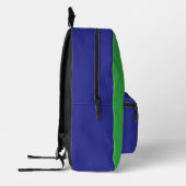Sac À Dos Imprimé Personnalisez Avec Vos Initiales Bleu + Vert (Gauche)