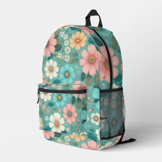 Sac À Dos Imprimé Pétales Pastels (Coin arrière droit)