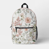Sac À Dos Imprimé Pétales Sereins (Recto)
