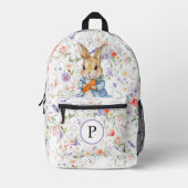 Sac À Dos Imprimé Peter Rabbit Oiseaux Fleur sauvage Branches floral (Recto)