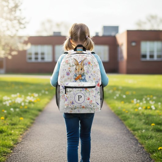 Sac À Dos Imprimé Peter Rabbit Oiseaux Fleur sauvage Branches floral