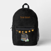 Sac À Dos Imprimé Petit chat sorcier (Recto)