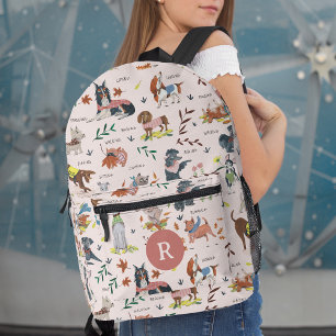 Sac À Dos Imprimé Petit Chien Chien Rose Cute Motif animal