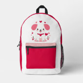 Sac À Dos Imprimé Petit chiot de la Saint-Valentin (Recto)
