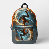 Sac À Dos Imprimé Petit danseur en Neon Swirl projeter dynamique urb (Recto)
