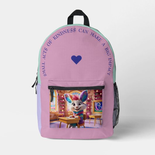 Sac À Dos Imprimé Petits Actes De Bonté... (Recto)