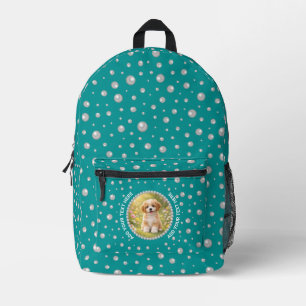 Sac À Dos Imprimé Photo personnalisée dans un cercle de perles sur f