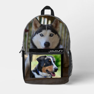 Sac À Dos Imprimé Photo Personnalisée Deux Chiens Tout Sur Simple