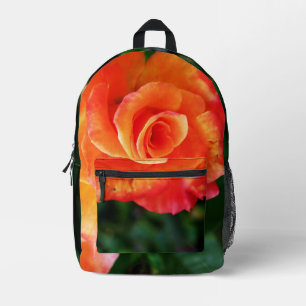 Sac À Dos Imprimé Photographie de rose orange vibrante