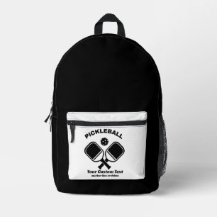 Sac À Dos Imprimé Pickleball Club Pickleball Paddle & Ball Custom