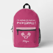 Sac À Dos Imprimé Pickleball Funny Sports mignon Nom personnalisé Ro (Recto)
