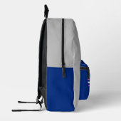 Sac À Dos Imprimé Pickleball personnalisé bleu et rose chaud (Gauche)