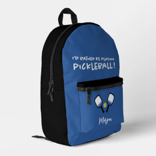 Sac À Dos Imprimé Pickleball Sport Drôle Mignon Nom Personnalisé Ble