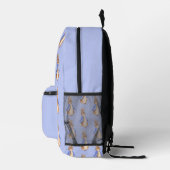 Sac À Dos Imprimé Pierre le lapin avec arrière - plan bleu (Droite)