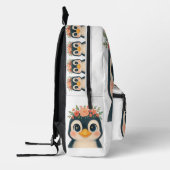 Sac À Dos Imprimé Pingouin à fleurs lunaires (Gauche)