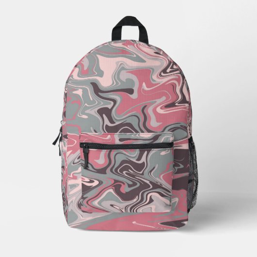Sac À Dos Imprimé Pink Camo Swirl Art  (Recto)