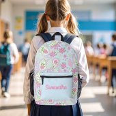 Sac À Dos Imprimé Pink Cute Paisley Pattern Blue Personalized